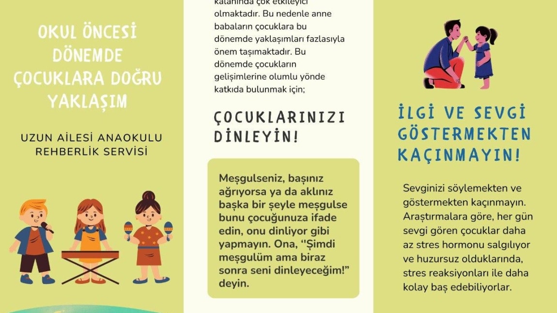 Okul Öncesi Dönemde Çocuklara Doğru Yaklaşım